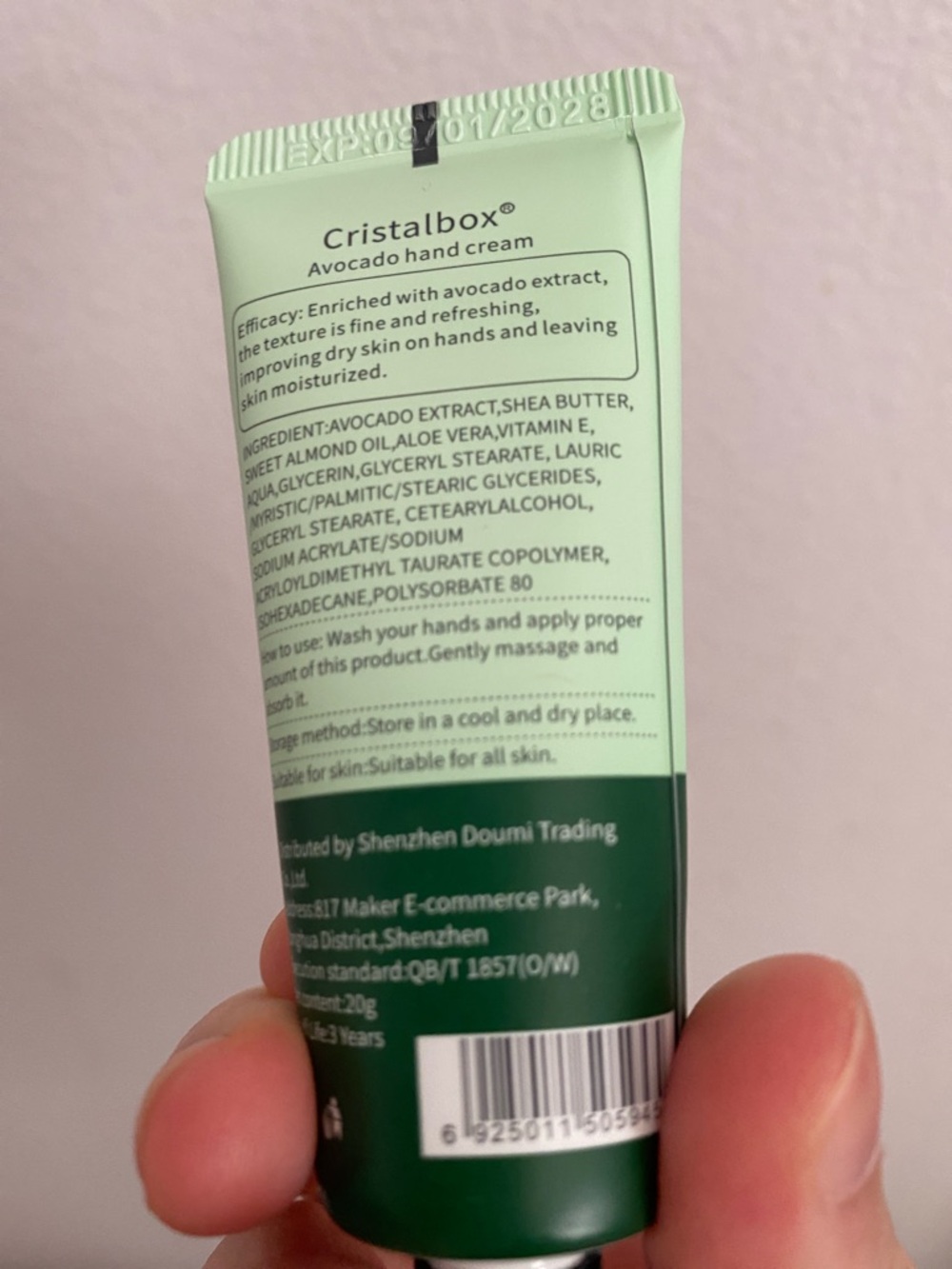 Natural Pure Hand Cream - Avocado (Green) - Picture 5 of 5